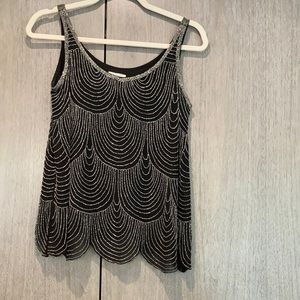 Beaded vintage looking joie top